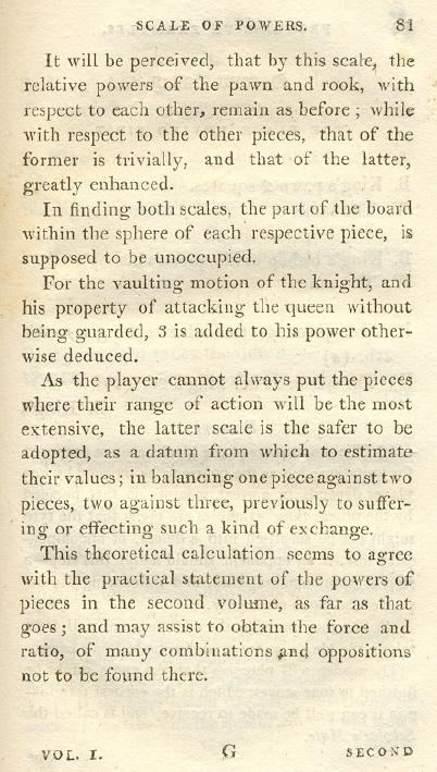 The Value of the Chess Pieces by Edward Winter