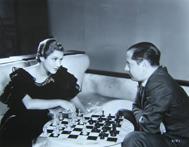 Movie stars playing chess