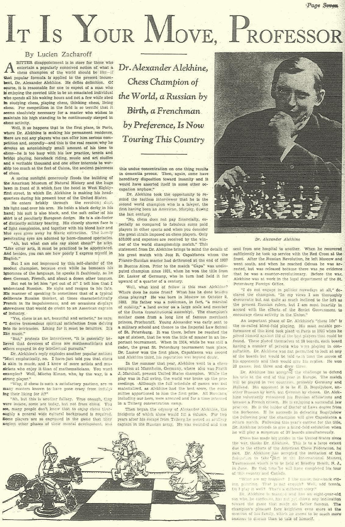 International Chess Federation on X: Alexander Alekhine, the