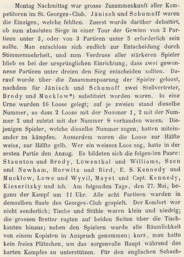 This match is known as the Immortal Game, played in 1851, white