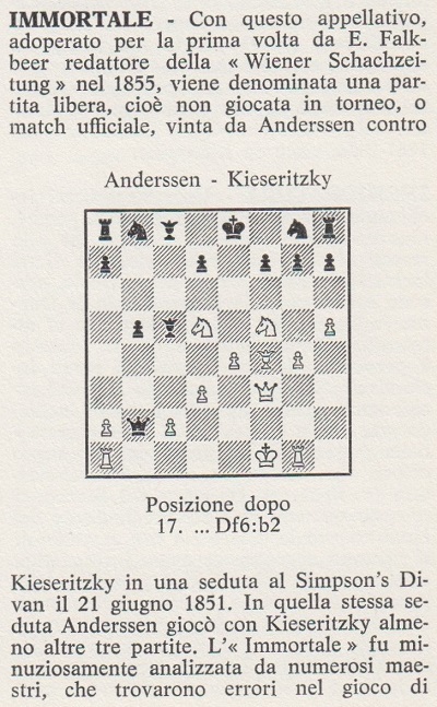 Anderssen vs Kieseritzsky  The Immortal Game, London 1851 