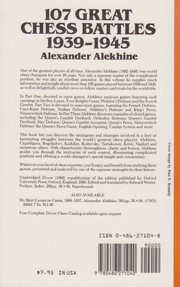 My best games of chess, 1908-1937 : Alexander Alekhine : Free