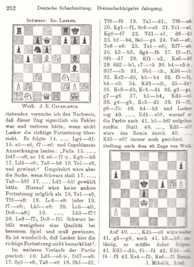 capablanca lasker