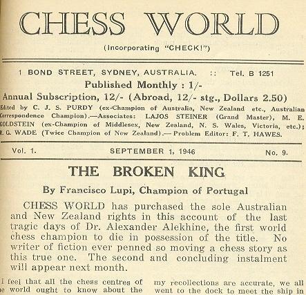 A spasso nel tempo: la morte di Alexander Alekhine