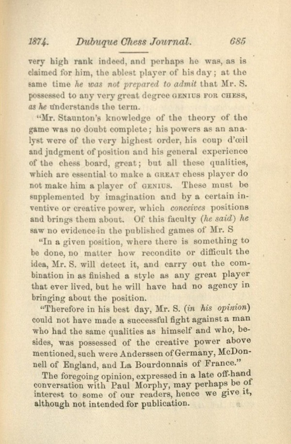 Paul Morphy: The First of the Conquering American Chess Heroes