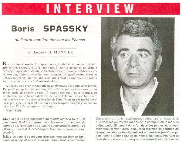 Entrevista con Boris Spassky (I)