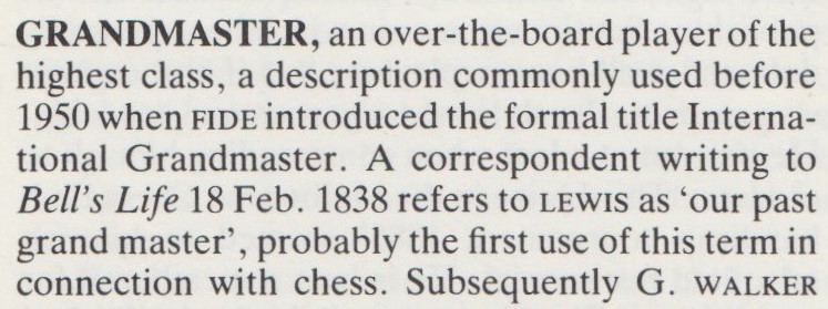grandmaster item misused by raymond Keene