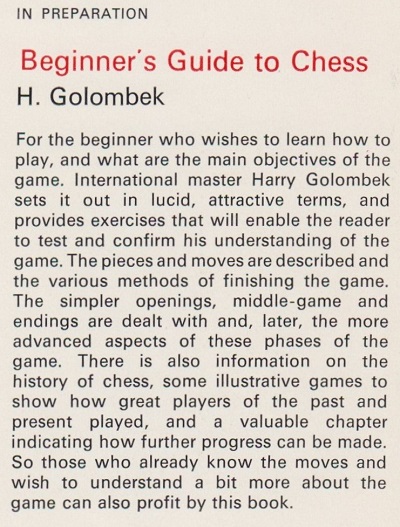 The Game of Chess By Harry Golombek