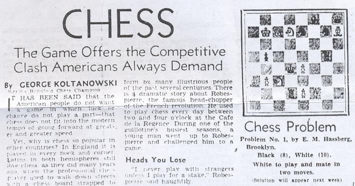 Chess legend George Koltanowski: An archive deep dive of record