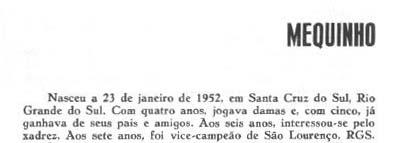 Amazing game by Mequinho, Henrique Mecking (Mequinho): THE GREATEST  BRAZILIAN CHESS PLAYER OF ALL TIME. His peak was in the year 1977, when it  was considered the third best