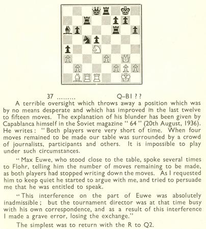 The Capablanca-Pokorny Fiasco by Edward Winter