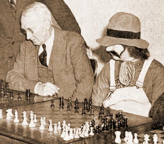 Capablanca seated far left, Marshall on the far right; unclear which  tournament, but at a guess somewhere between 1915 to 1920. #…