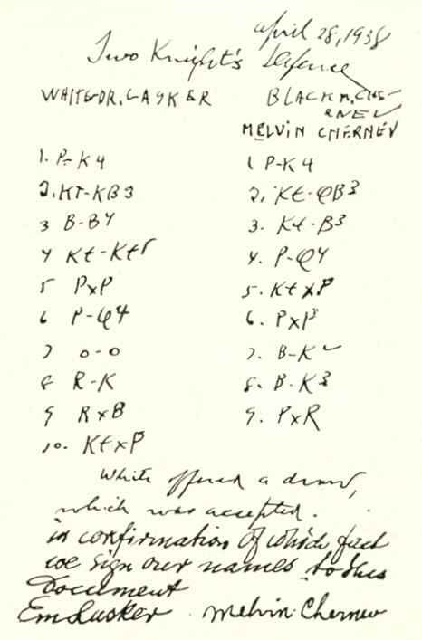 New York 1924, Round 14: Capablanca wins against Dr. Lasker