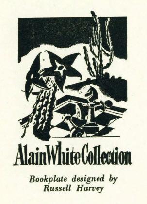 white bookplate