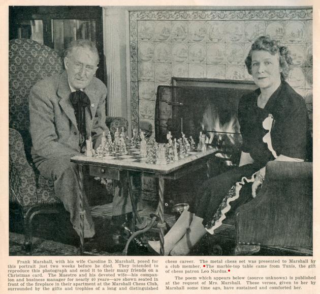 Letter from Jose R Capablanca to Caroline Marshall – The Chess Collector