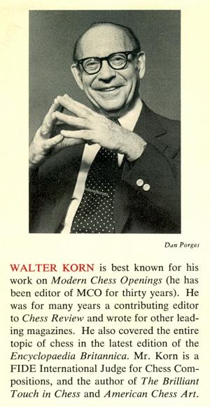 Modern Chess Openings by Walter Korn (1982). 12th Edition.