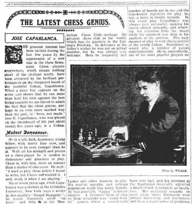 Capablanca vs. Marshall, 1918 - Deportes - ABC Color