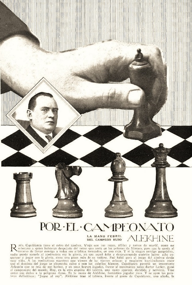 Alekhine' s present to Capablanca for his 50th birthday their