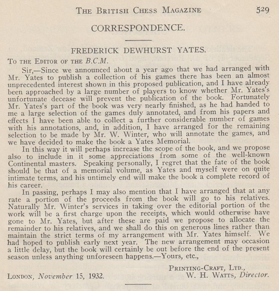 Remembering Fred Dewhirst Yates (16-i-1884 11-xi-1932) - British
